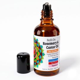 Roll-On Rosemary & Castor Hair Growth Oil by HAIR APOTHECARY, LONDON | Targeted Scalp Treatment for Visible Thickness, Patchy Hairline & Thinning Hair | 9 Botanical Oils + Batana & Vitamin E | Quick, Clean & Easy Use